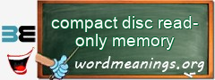 WordMeaning blackboard for compact disc read-only memory